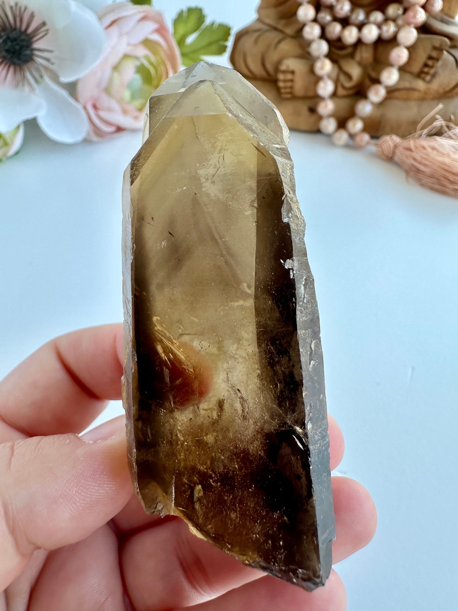 Special Raw Twin Smoky Lemurian Points | Rare Lemurian | Lemurian Point | Authentic Lemurian