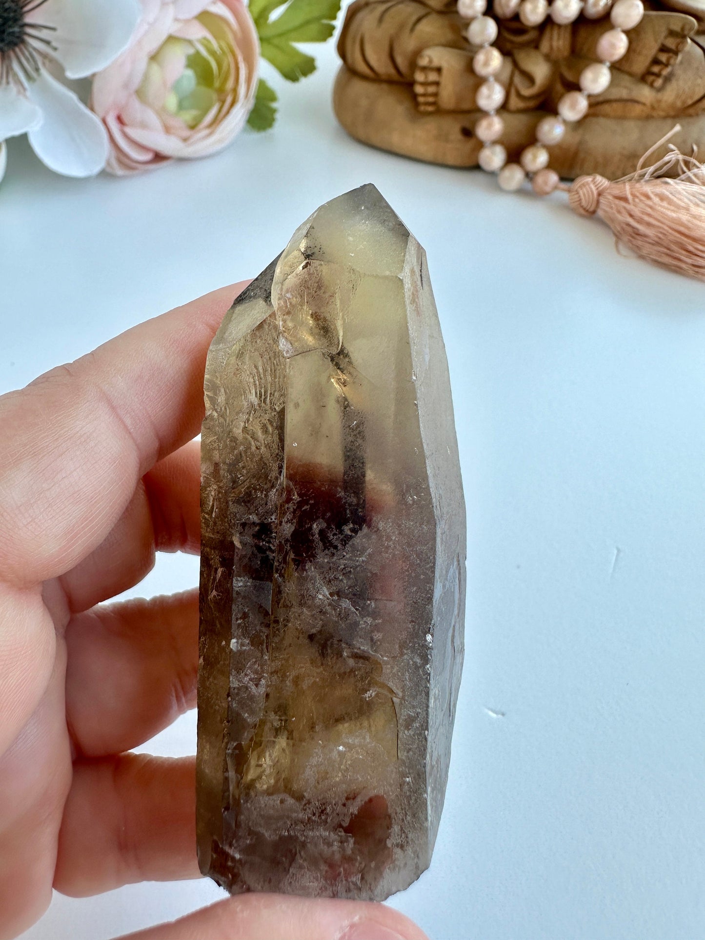 Special Raw Twin Smoky Lemurian Points | Rare Lemurian | Lemurian Point | Authentic Lemurian