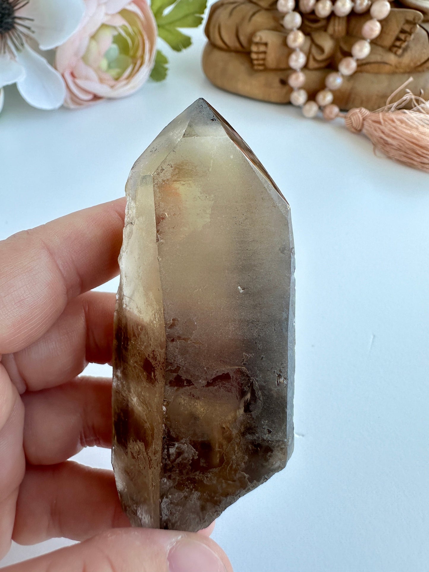 Special Raw Twin Smoky Lemurian Points | Rare Lemurian | Lemurian Point | Authentic Lemurian