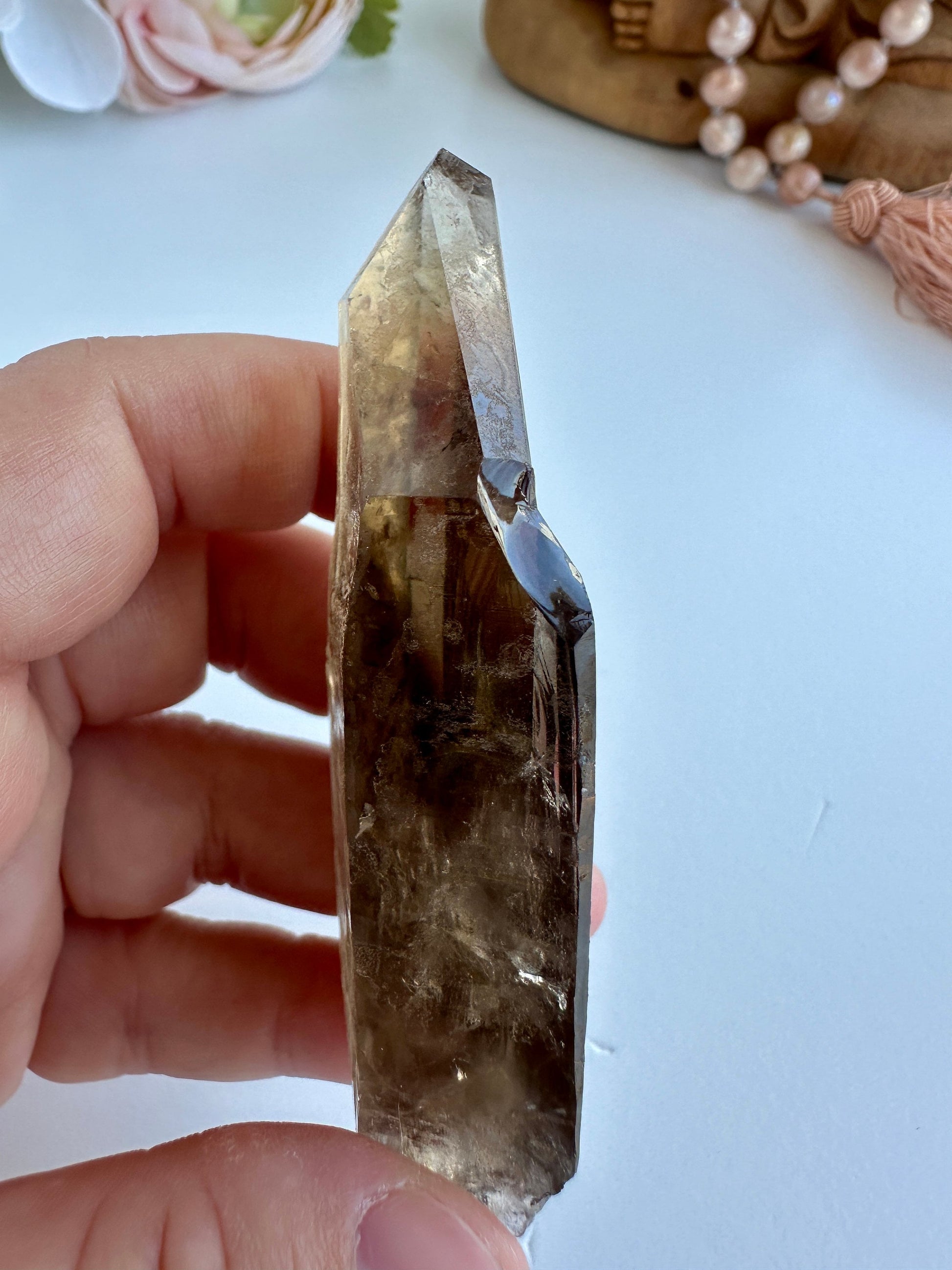 Special Raw Twin Smoky Lemurian Points | Rare Lemurian | Lemurian Point | Authentic Lemurian