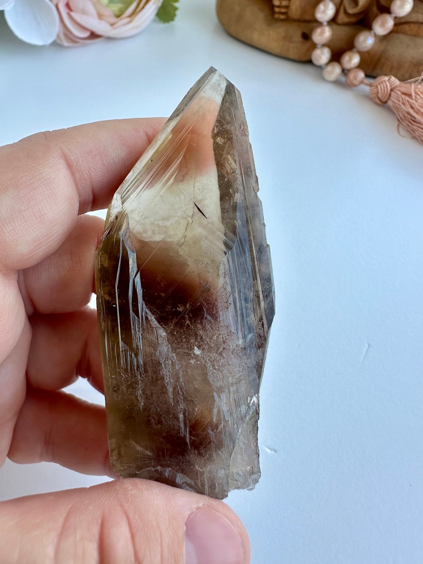 Special Raw Twin Smoky Lemurian Points | Rare Lemurian | Lemurian Point | Authentic Lemurian