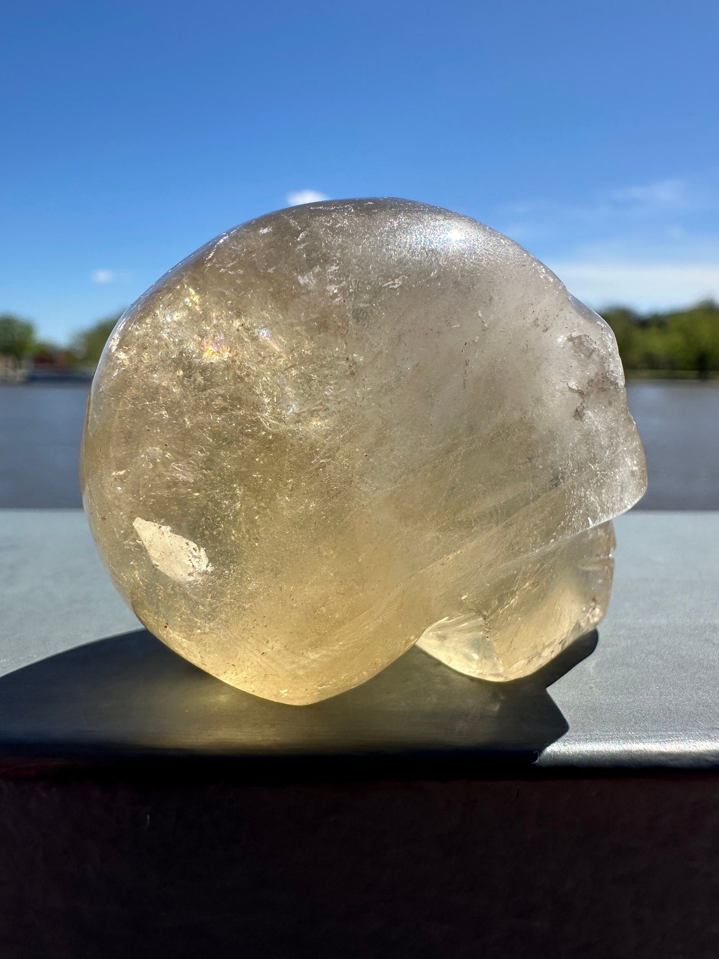 Citrine Skull Carving from Brazil