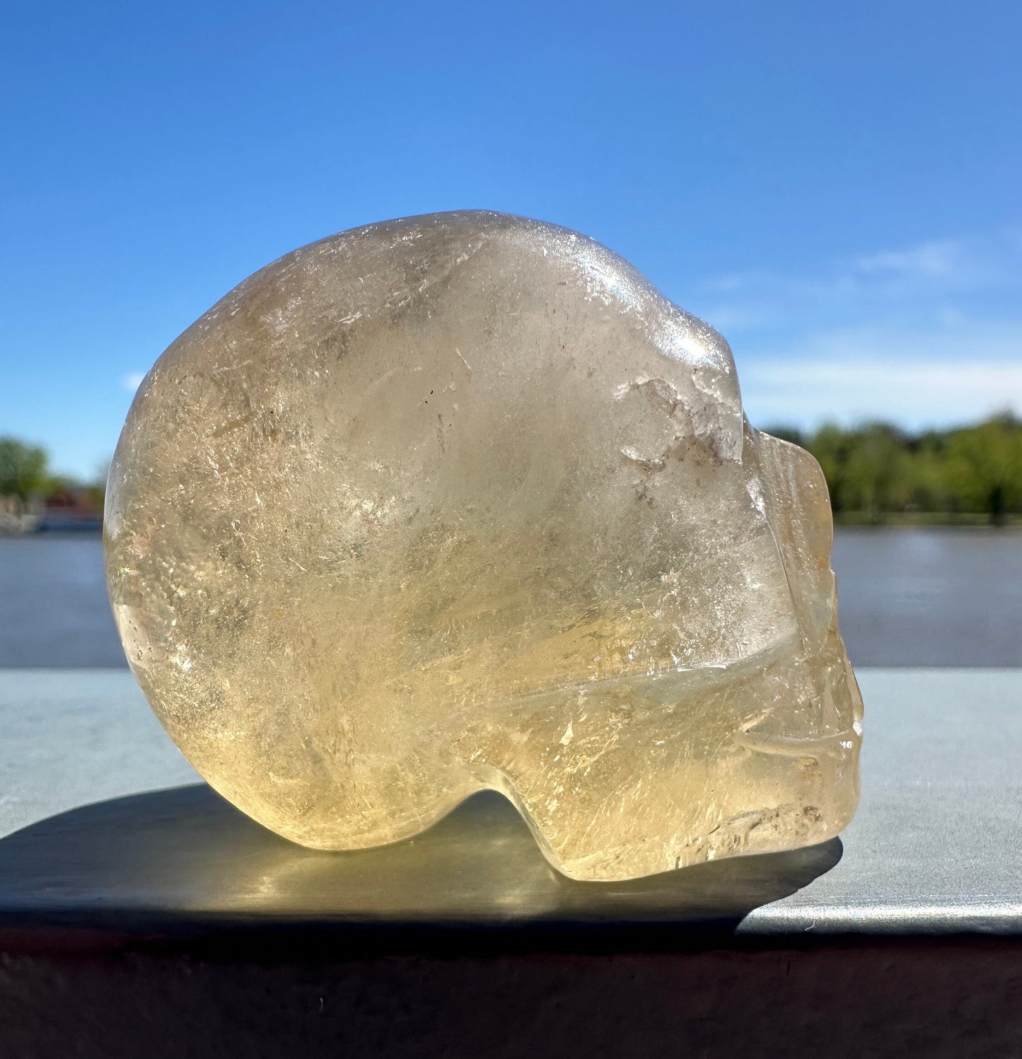 Citrine Skull Carving from Brazil