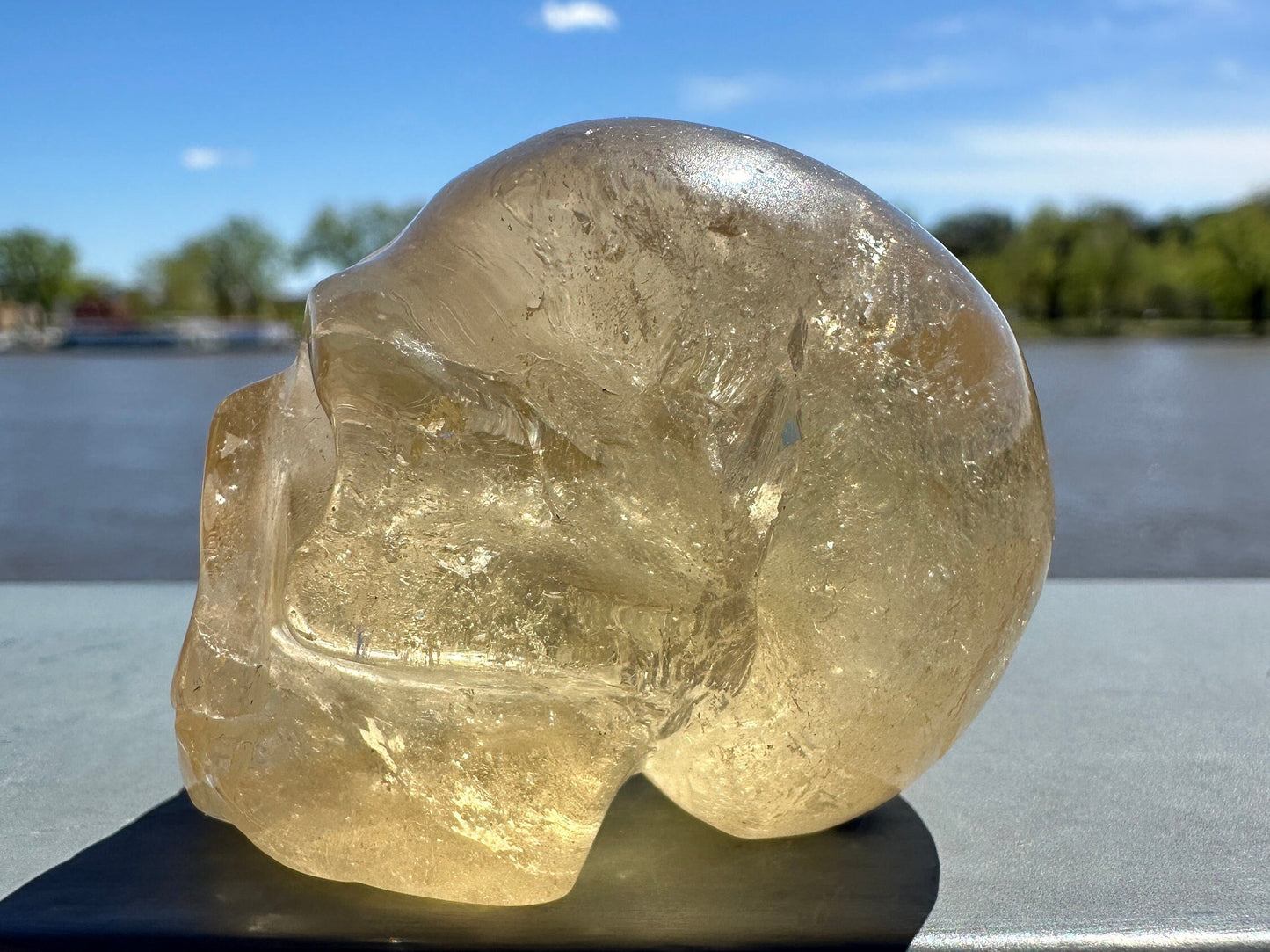 Citrine Skull Carving from Brazil