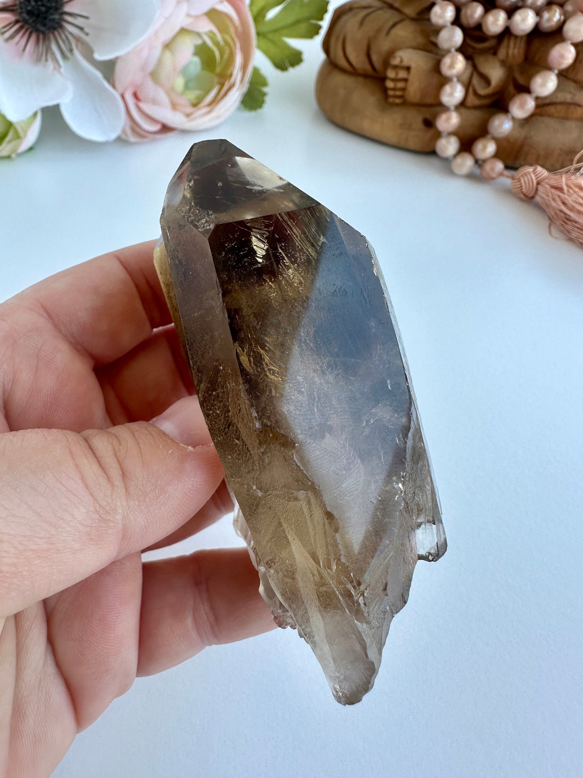 Special Raw Twin Smoky Lemurian Points | Rare Lemurian | Lemurian Point | Authentic Lemurian