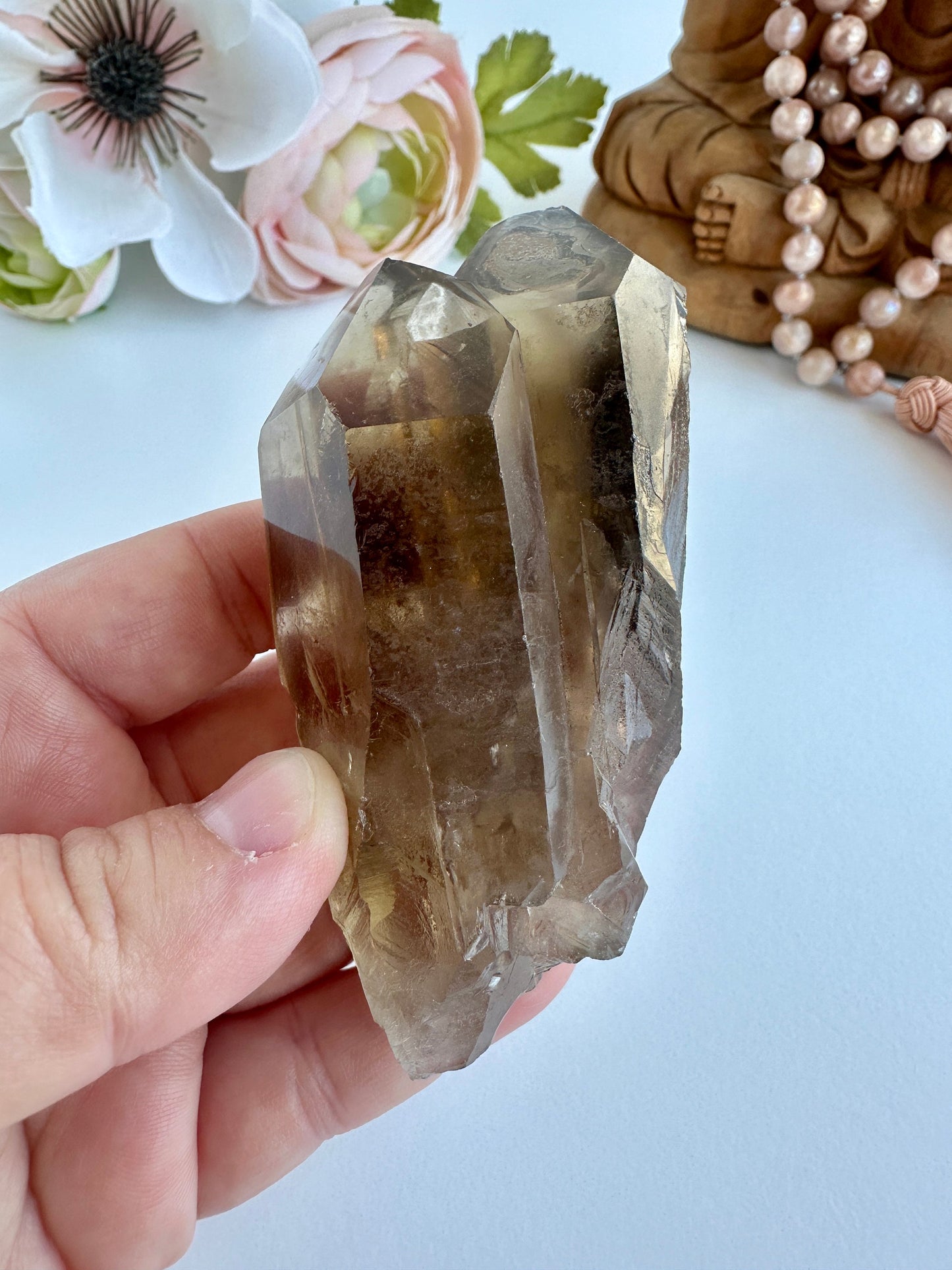 Special Raw Twin Smoky Lemurian Points | Rare Lemurian | Lemurian Point | Authentic Lemurian