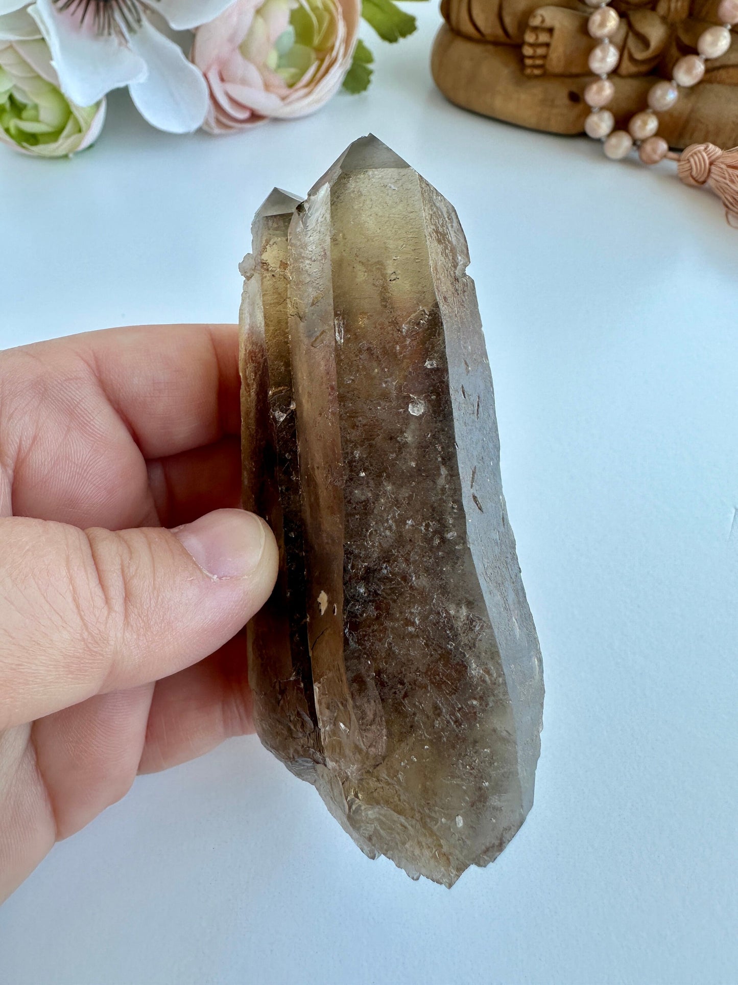 Special Raw Twin Smoky Lemurian Points | Rare Lemurian | Lemurian Point | Authentic Lemurian