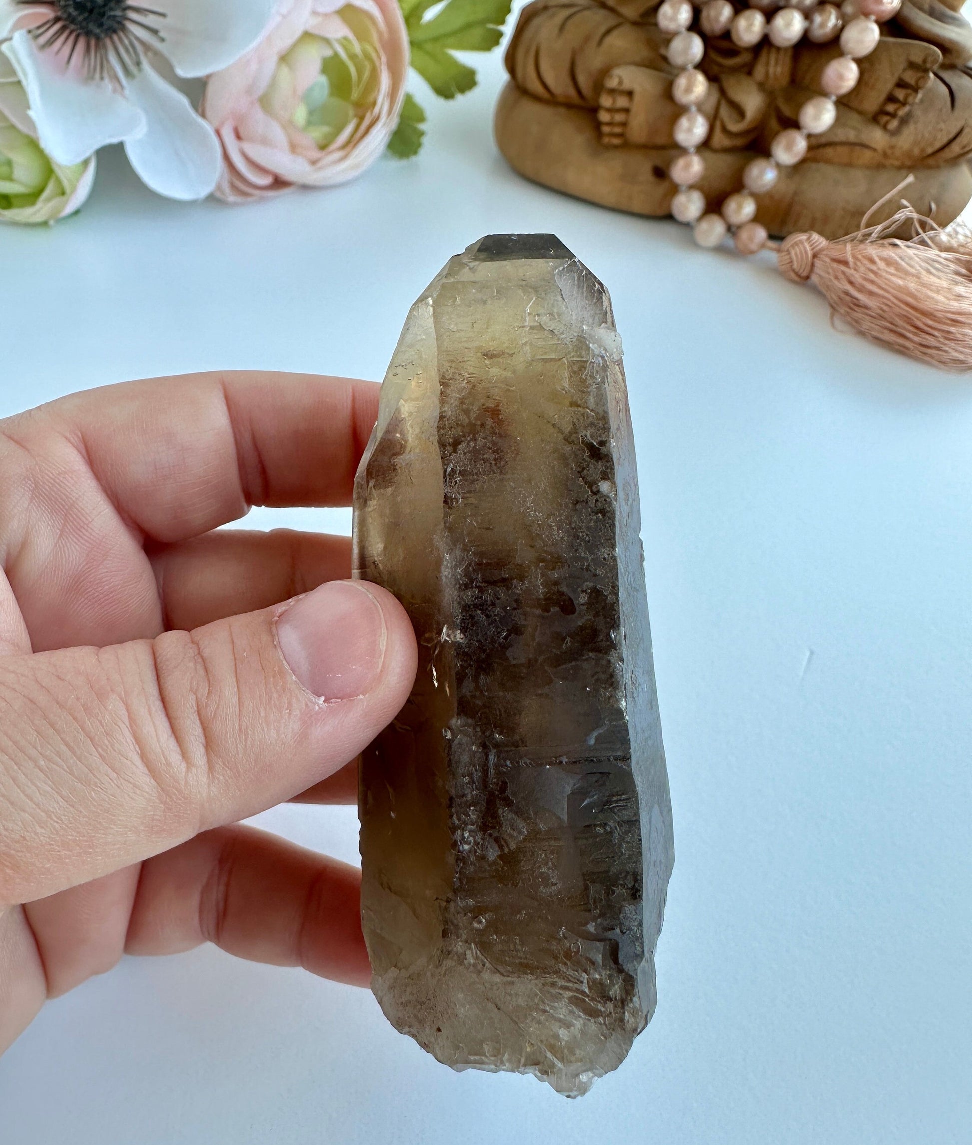 Special Raw Twin Smoky Lemurian Points | Rare Lemurian | Lemurian Point | Authentic Lemurian