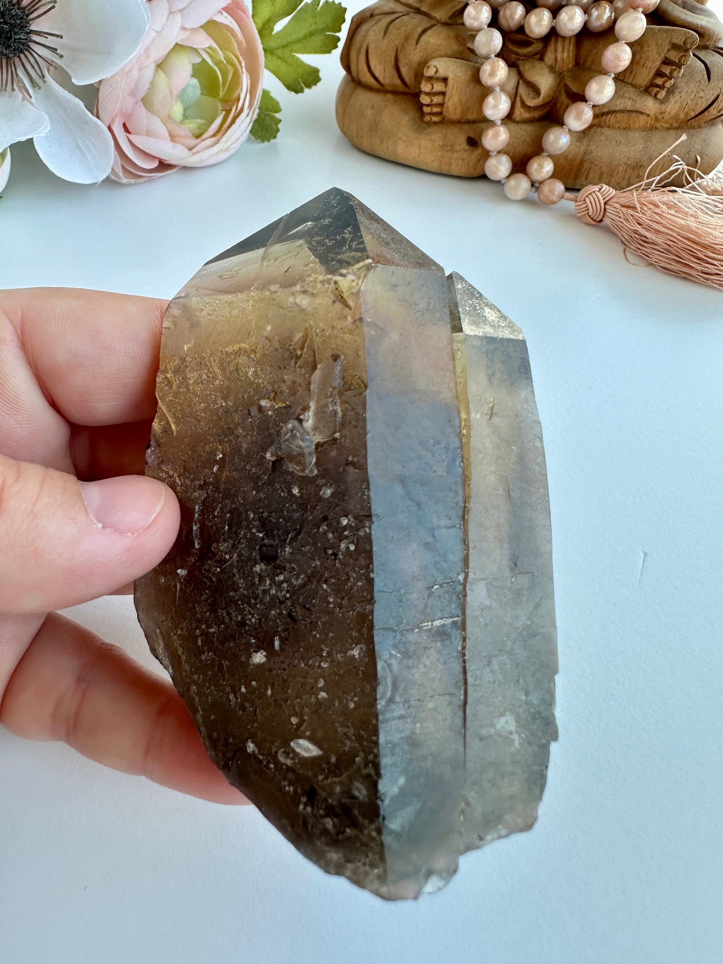 Special Raw Twin Smoky Lemurian Points | Rare Lemurian | Lemurian Point | Authentic Lemurian