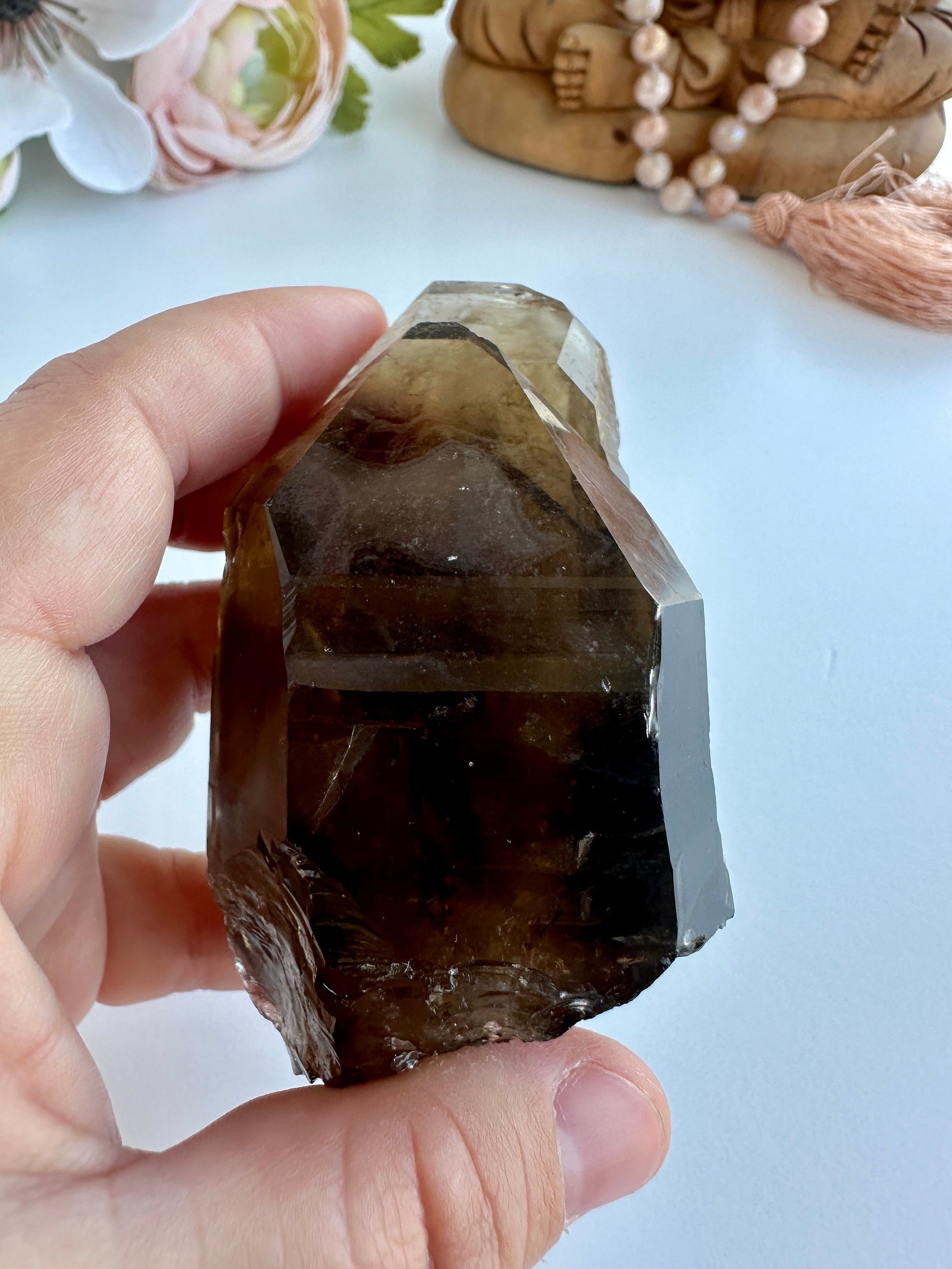 Special Raw Twin Smoky Lemurian Points | Rare Lemurian | Lemurian Point | Authentic Lemurian