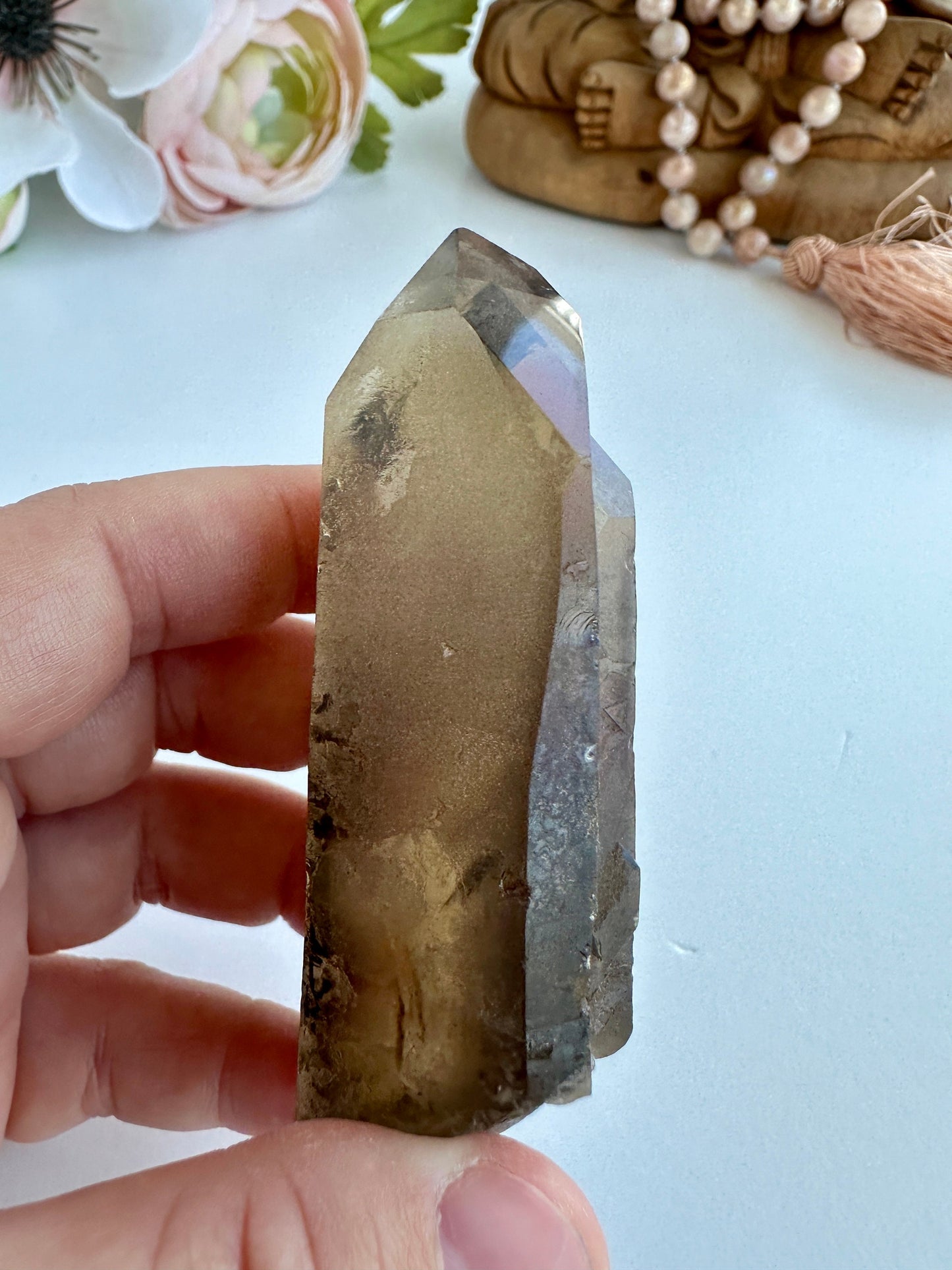 Special Raw Twin Smoky Lemurian Points | Rare Lemurian | Lemurian Point | Authentic Lemurian