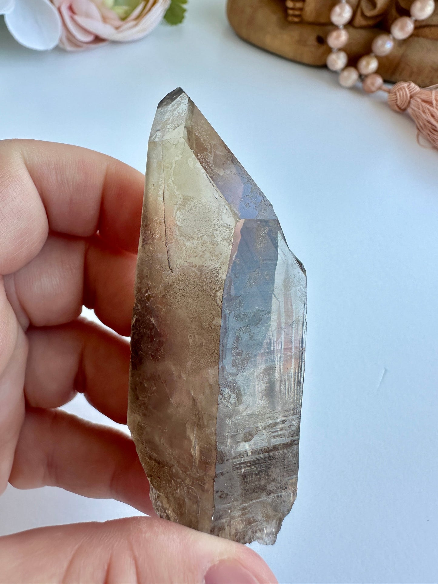 Special Raw Twin Smoky Lemurian Points | Rare Lemurian | Lemurian Point | Authentic Lemurian