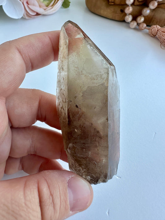 Special Raw Twin Smoky Lemurian Points | Rare Lemurian | Lemurian Point | Authentic Lemurian