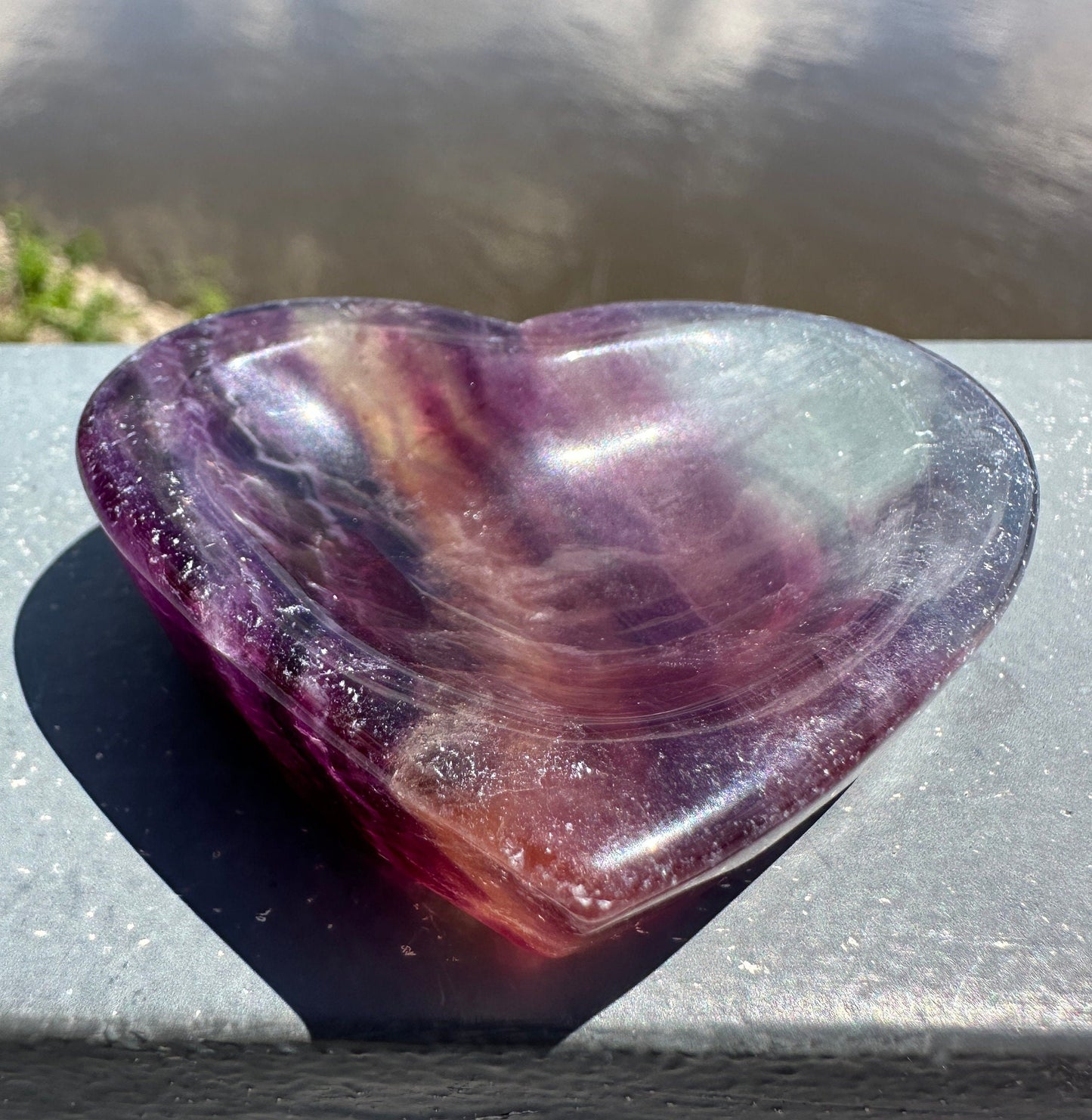 Gorgeous Fluorite Heart Bowl