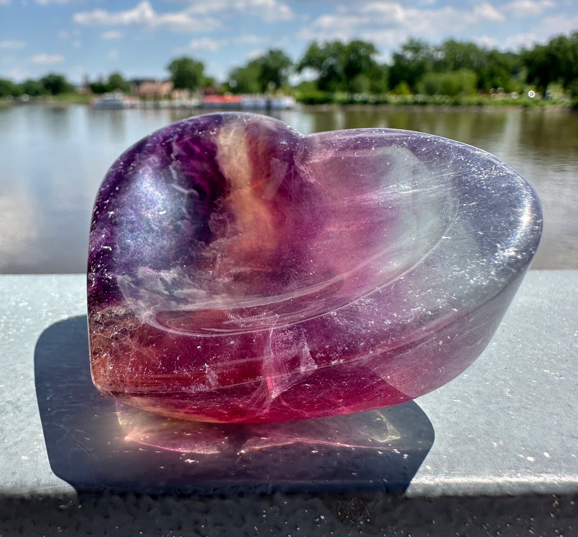 Gorgeous Fluorite Heart Bowl