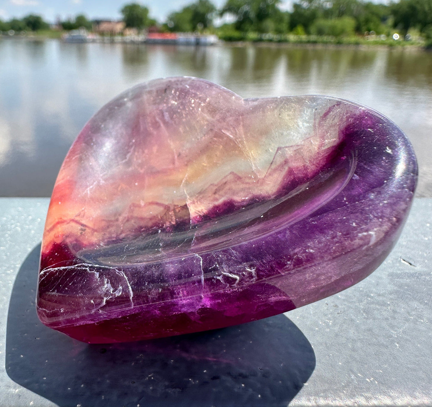 Gorgeous Fluorite Heart Bowl