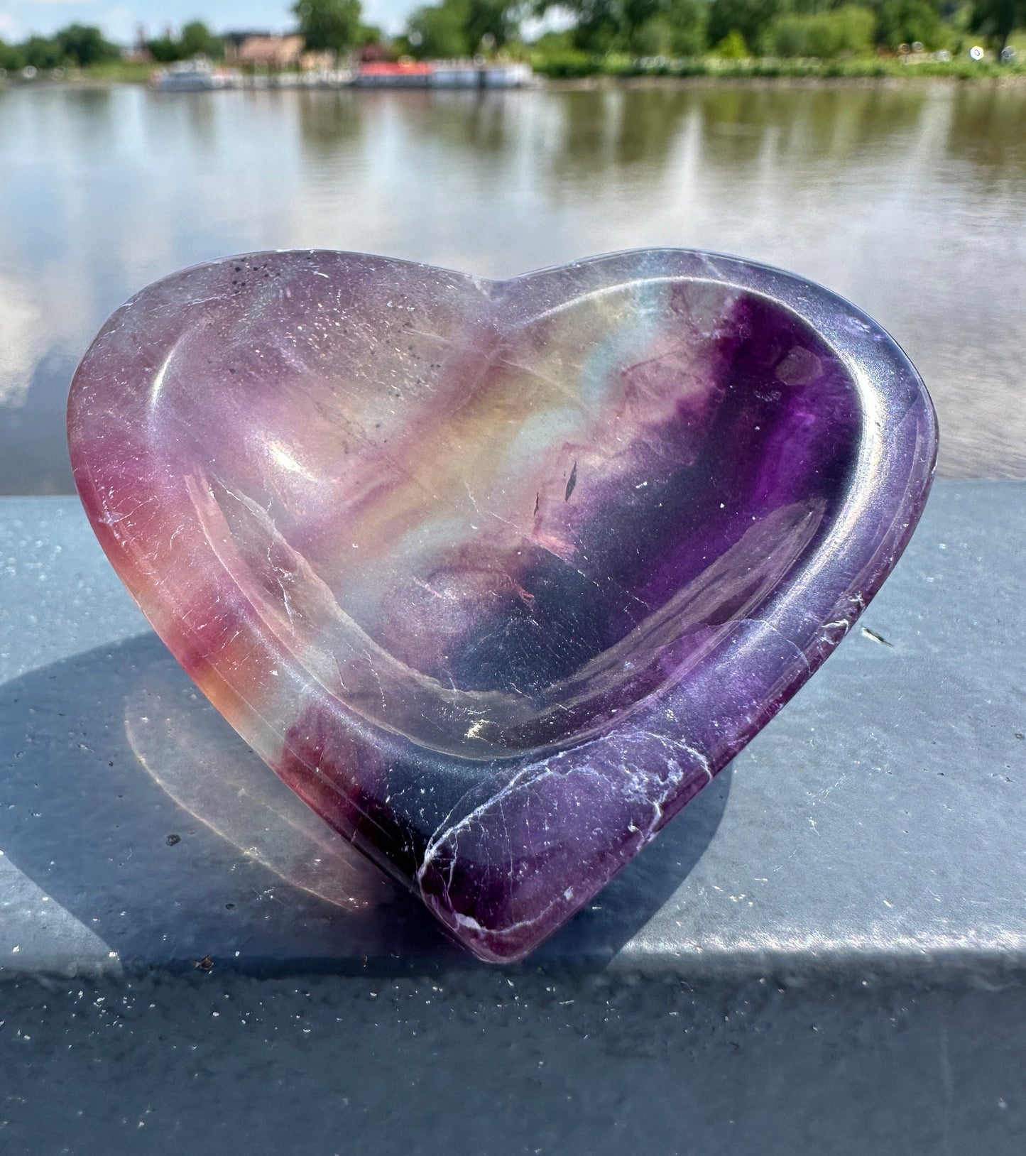 Gorgeous Fluorite Heart Bowl