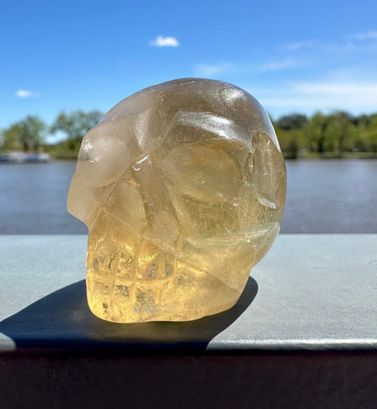 Citrine Skull Carving from Brazil