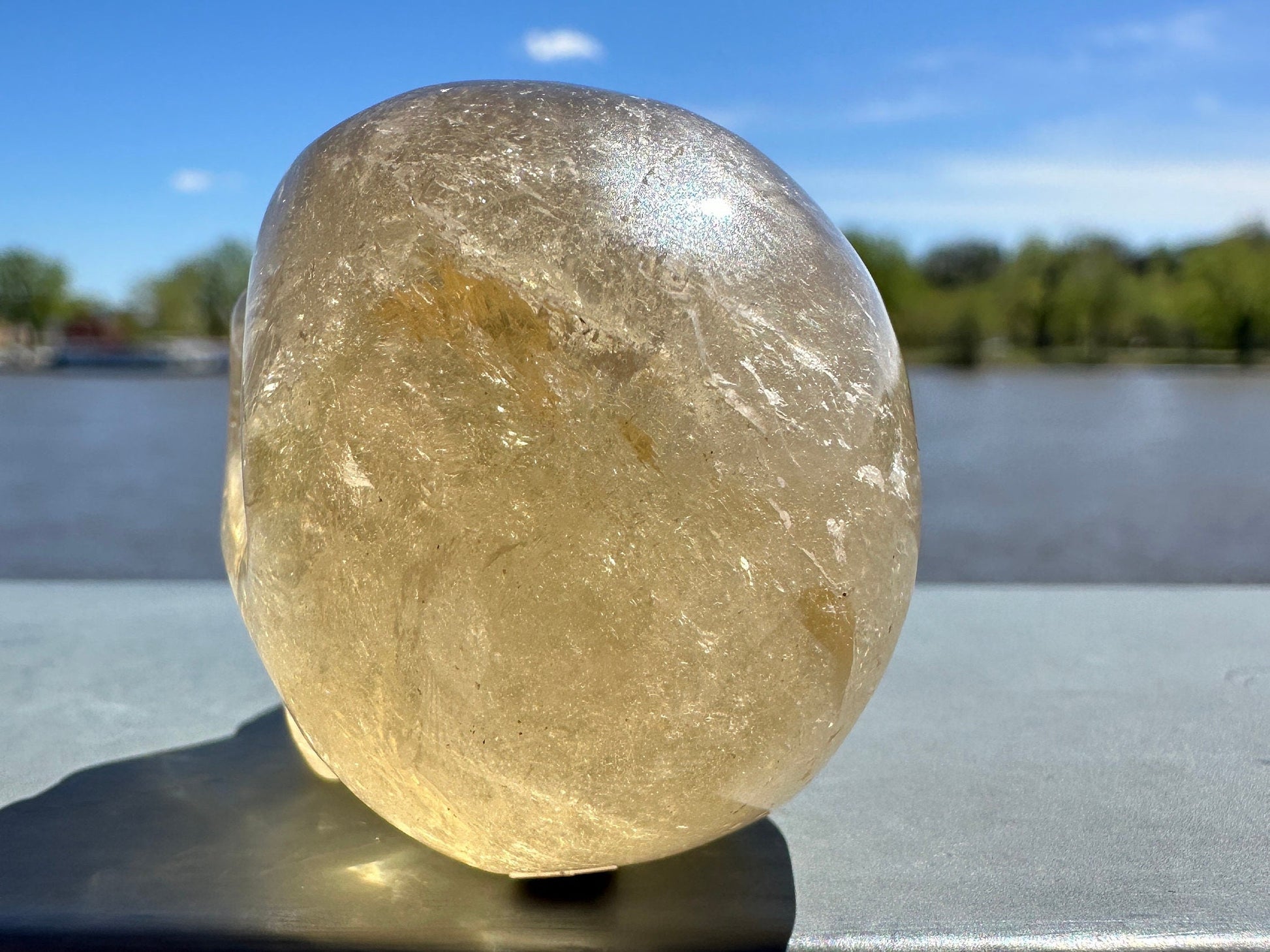 Citrine Skull Carving from Brazil