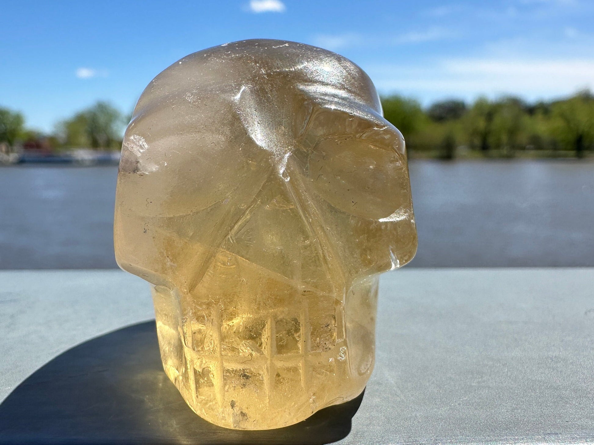 Citrine Skull Carving from Brazil