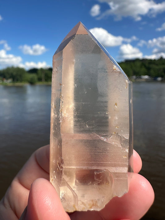 Stunning Rare Raw Golden Healer Lemurian Point