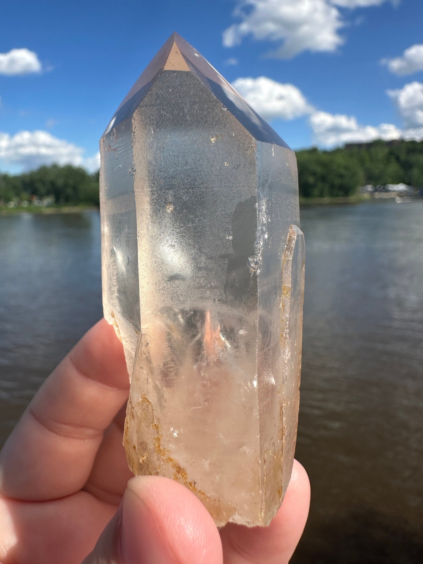 Stunning Rare Raw Golden Healer Lemurian Point