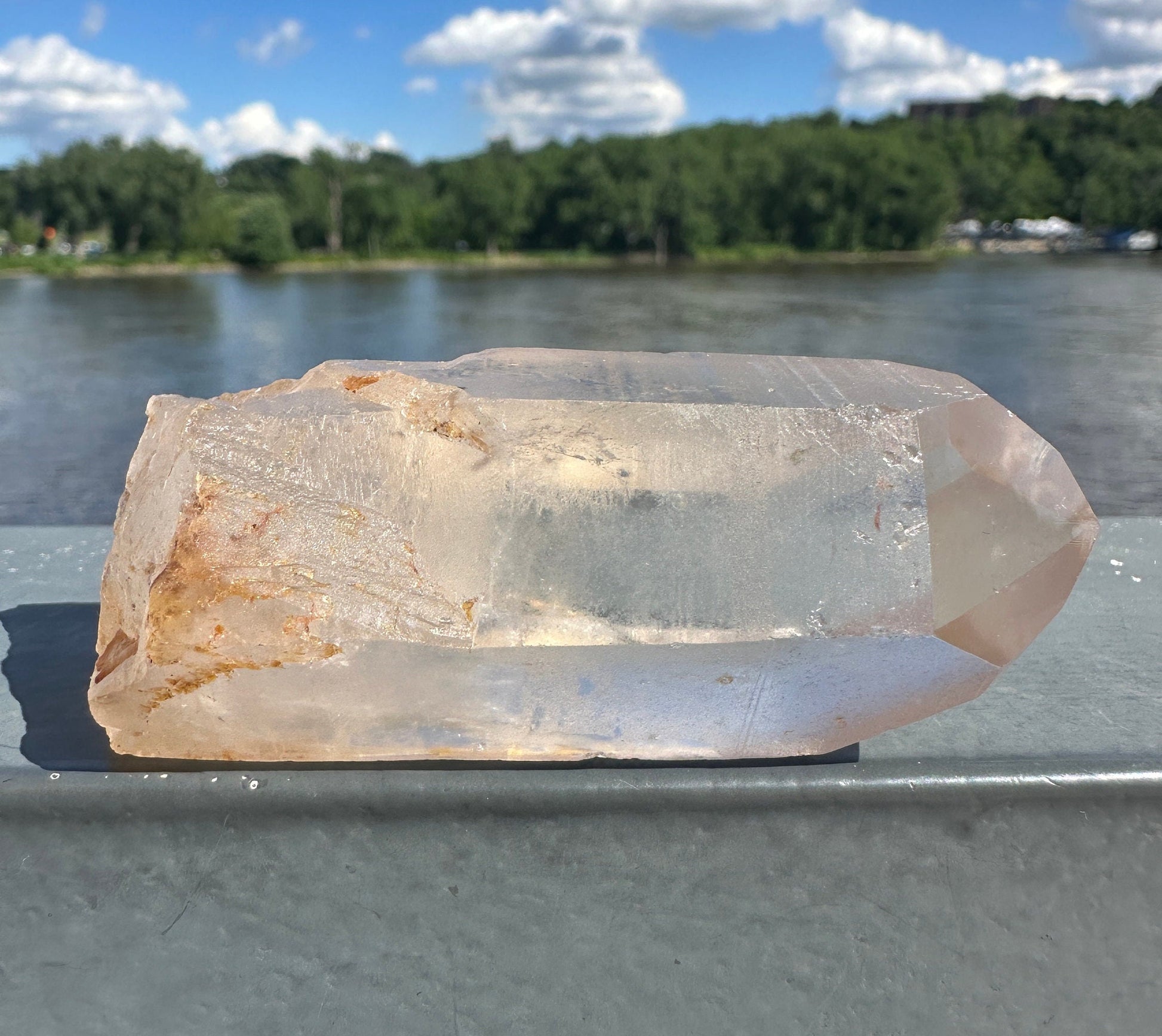 Stunning Rare Raw Golden Healer Lemurian Point