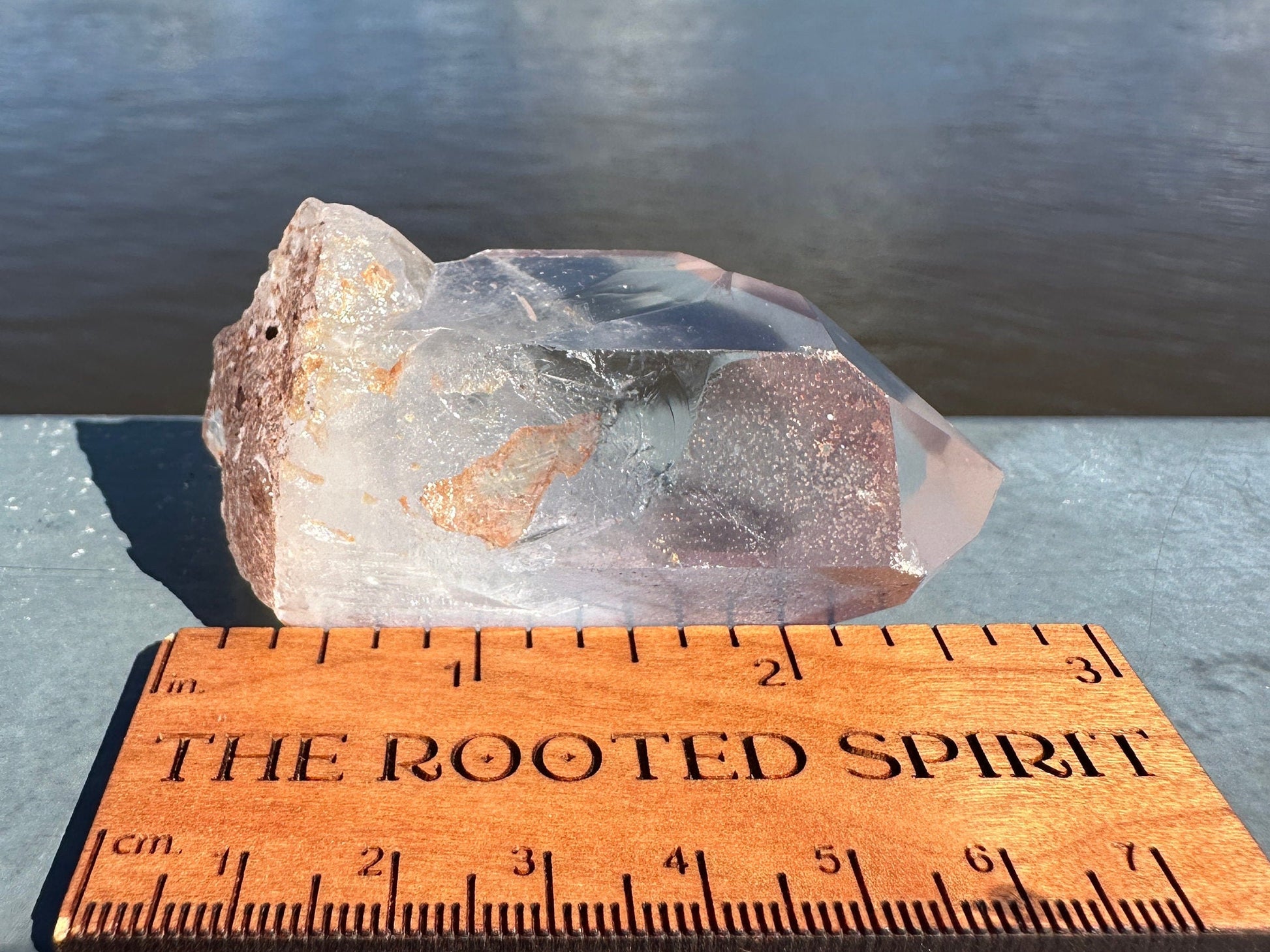 Stunning Rare Raw Strawberry Lemurian Point