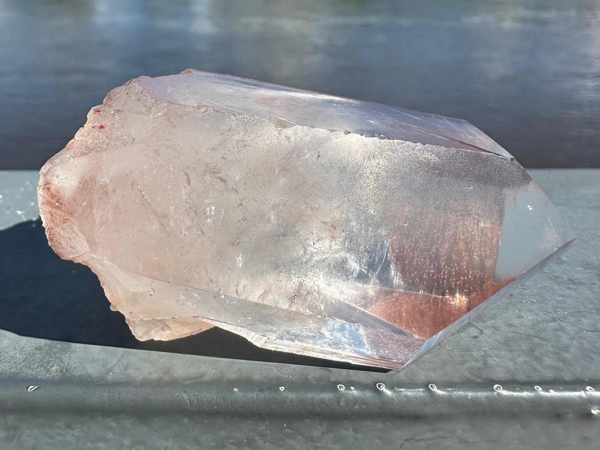 Stunning Rare Raw Strawberry Lemurian Point