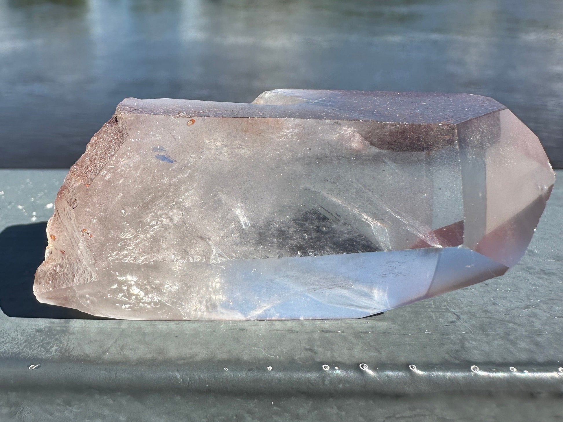 Stunning Rare Raw Strawberry Lemurian Point