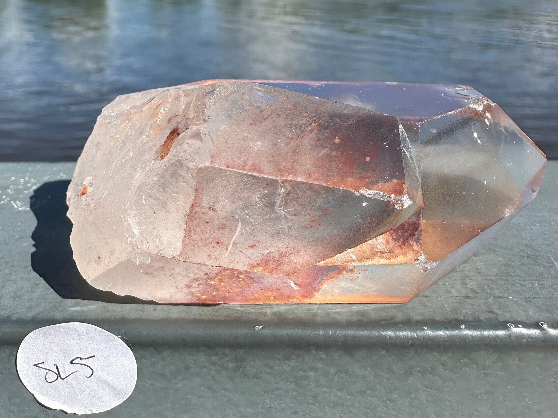 Stunning Rare Raw Twin Strawberry Lemurian Point