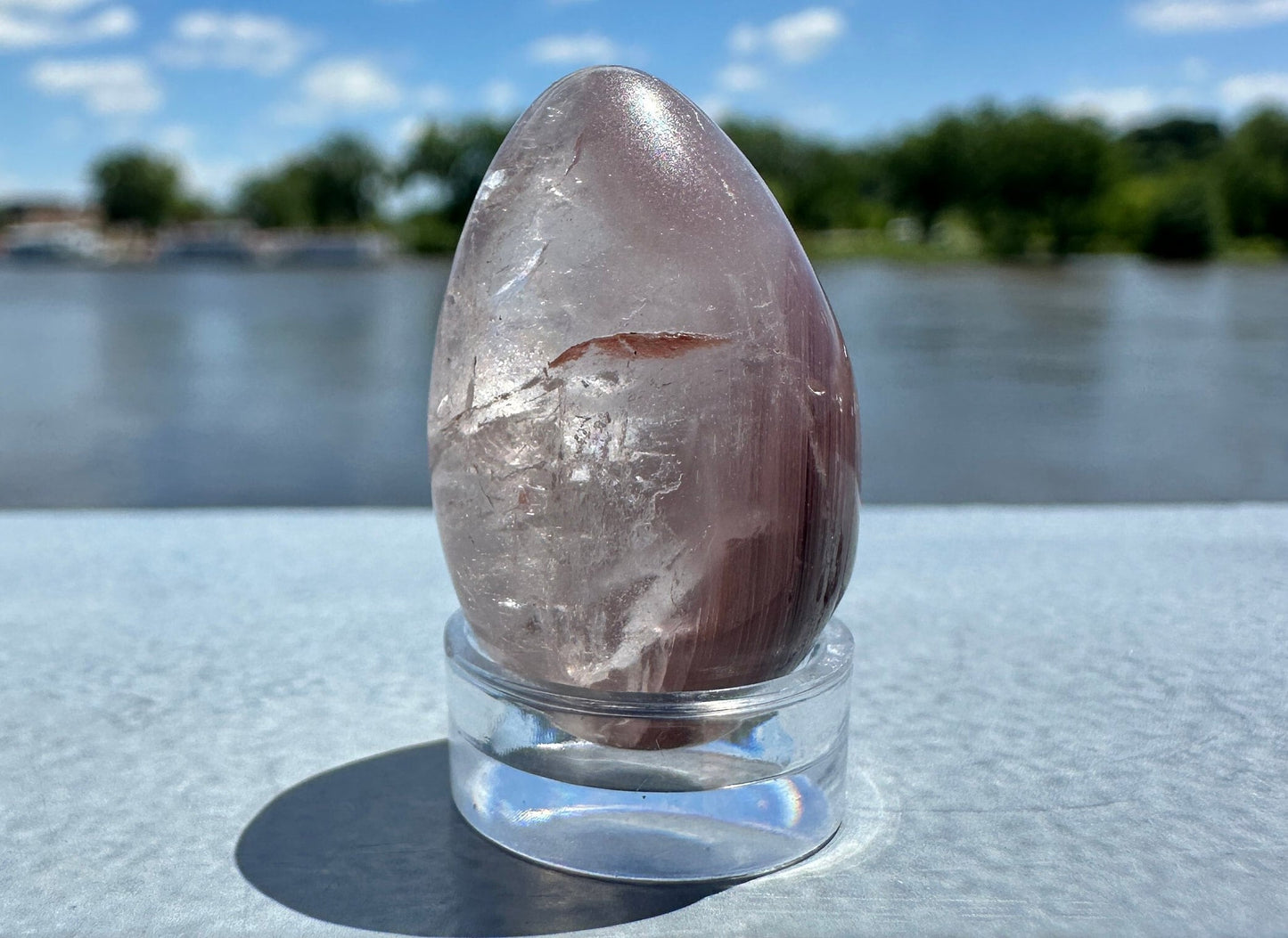 Rare Small Pink Lithium Egg from Brazil | Lithium Tower | Lithium Crystal | Rare Crystals | Pink Lithium Crystal | Lithium Quartz