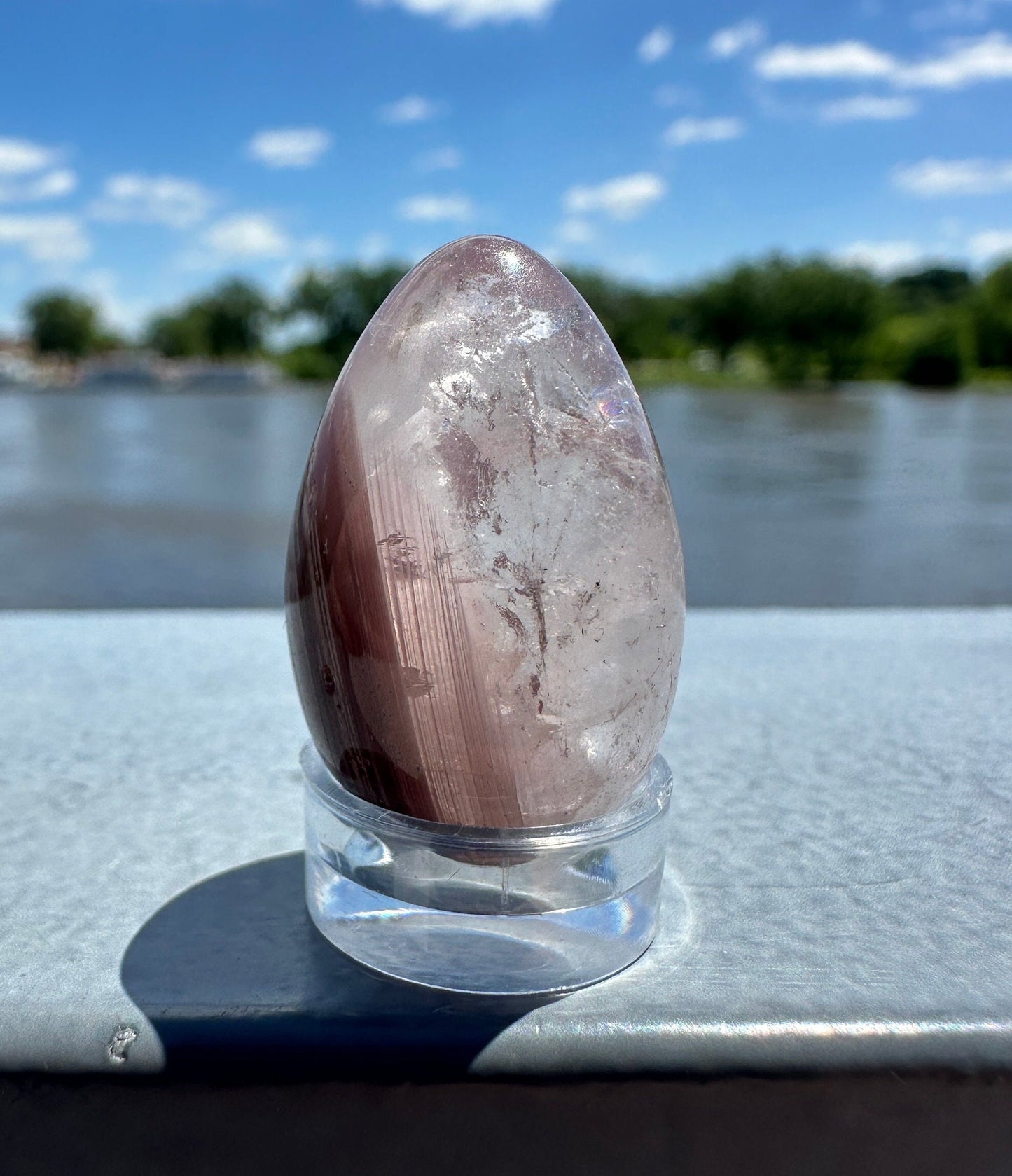 Rare Small Pink Lithium Egg from Brazil | Lithium Tower | Lithium Crystal | Rare Crystals | Pink Lithium Crystal | Lithium Quartz