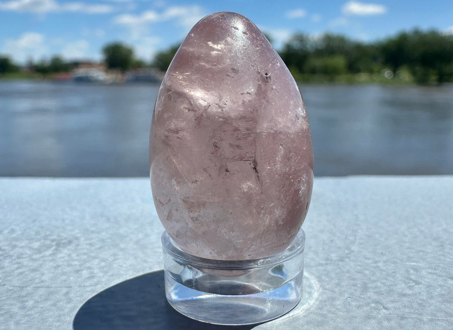 Rare Small Pink Lithium Egg from Brazil | Lithium Tower | Lithium Crystal | Rare Crystals | Pink Lithium Crystal | Lithium Quartz