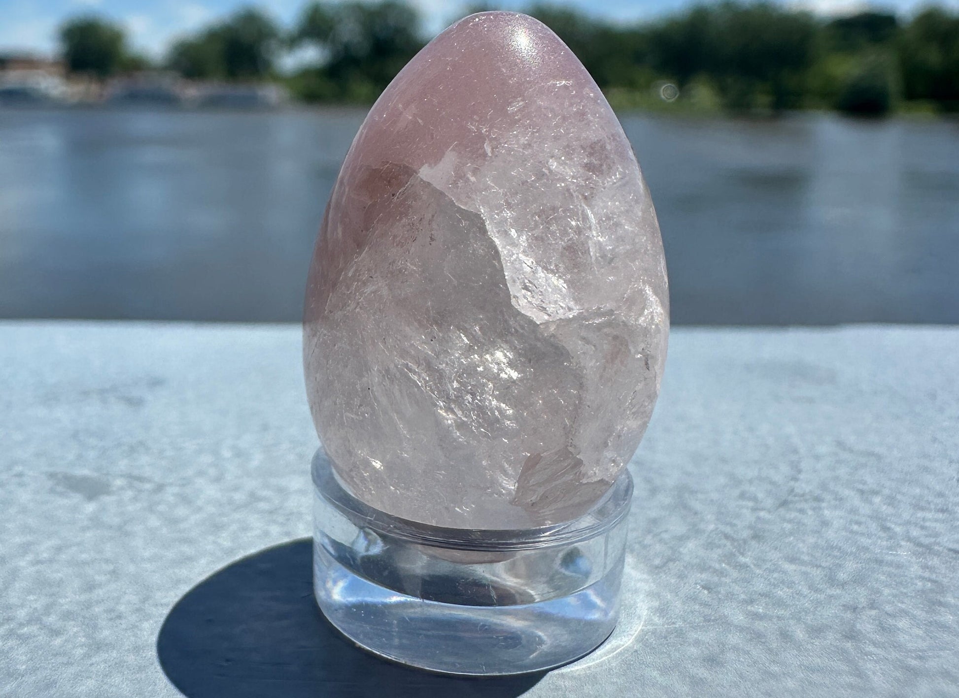 Rare Small Pink Lithium Egg from Brazil | Lithium Tower | Lithium Crystal | Rare Crystals | Pink Lithium Crystal | Lithium Quartz