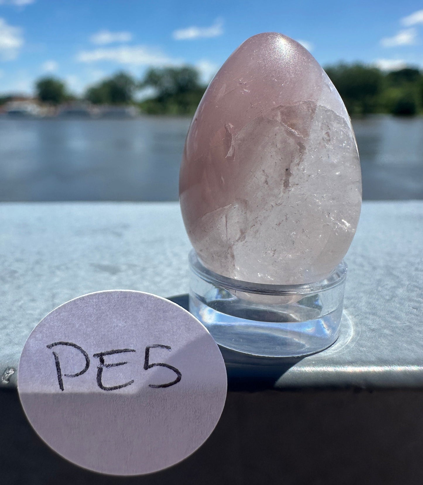 Rare Small Pink Lithium Egg from Brazil | Lithium Tower | Lithium Crystal | Rare Crystals | Pink Lithium Crystal | Lithium Quartz