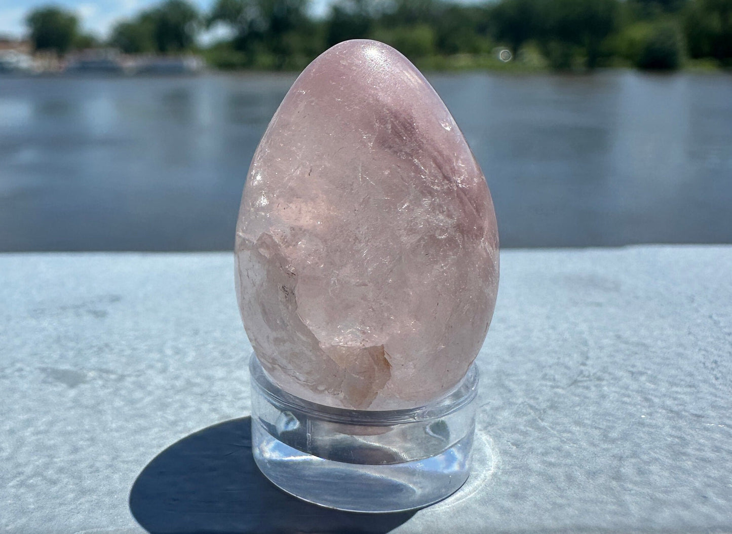 Rare Small Pink Lithium Egg from Brazil | Lithium Tower | Lithium Crystal | Rare Crystals | Pink Lithium Crystal | Lithium Quartz