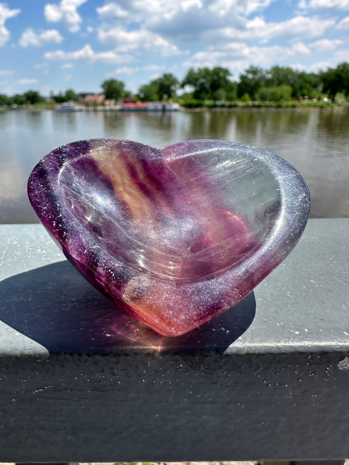 Gorgeous Fluorite Heart Bowl