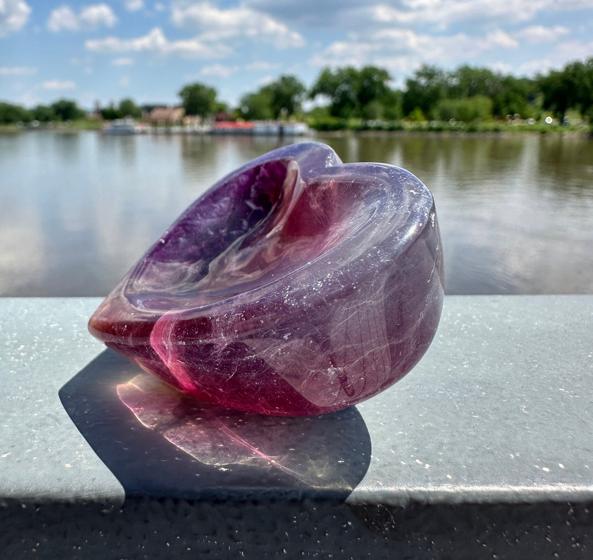 Gorgeous Fluorite Heart Bowl