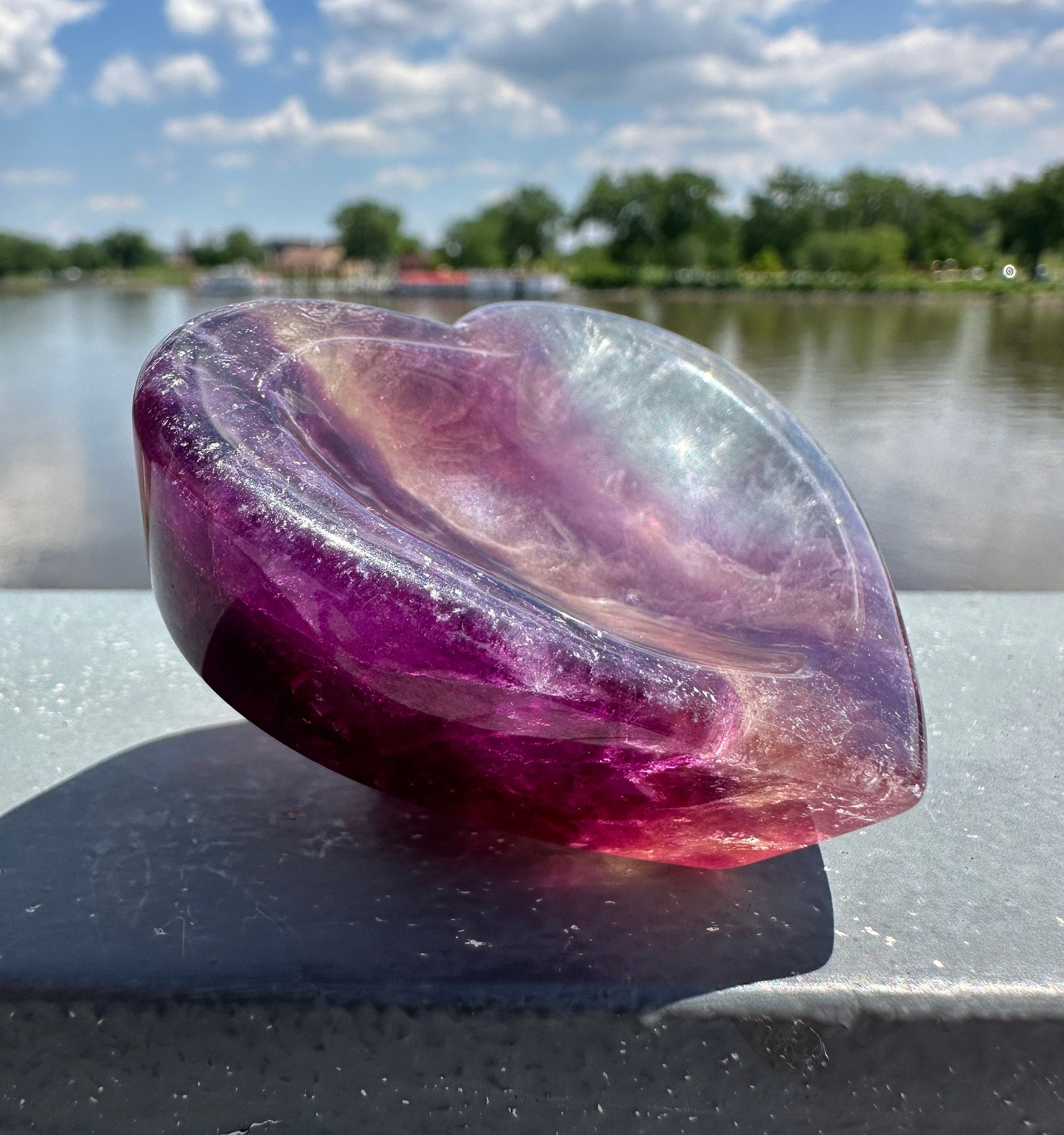 Gorgeous Fluorite Heart Bowl