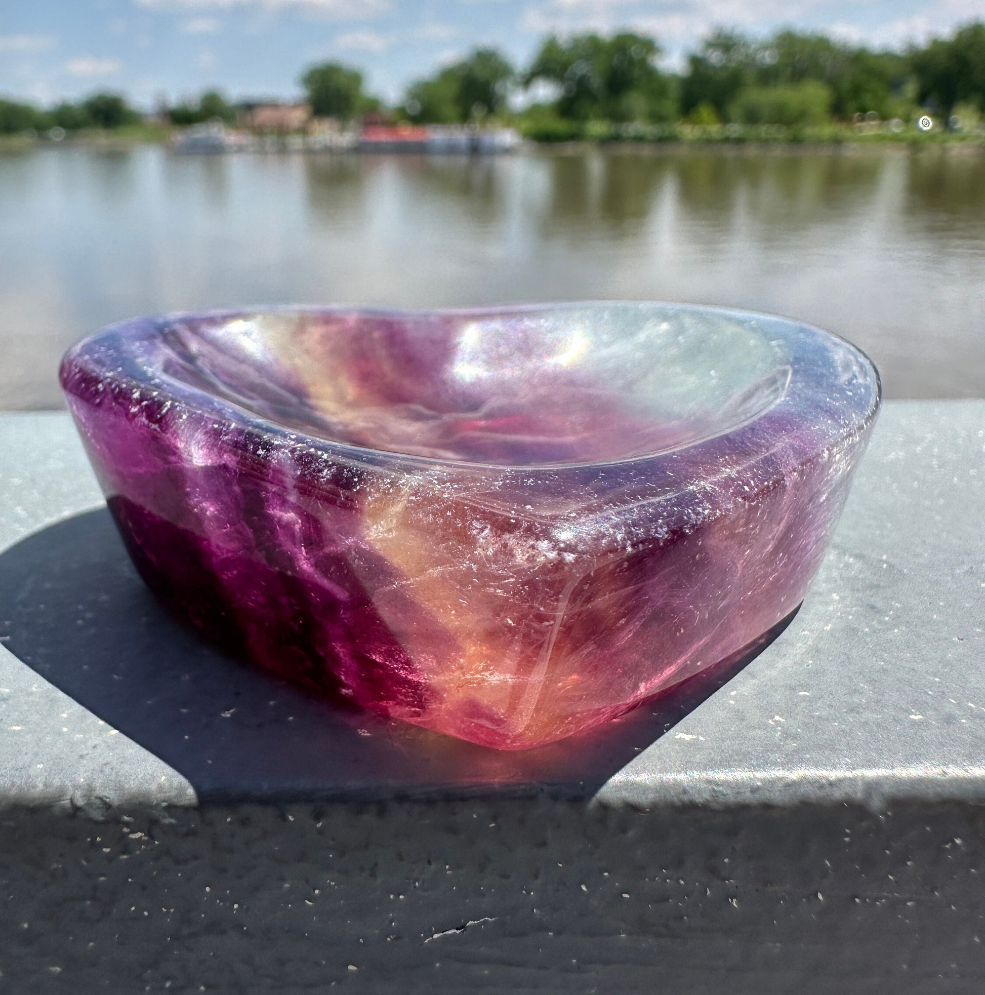 Gorgeous Fluorite Heart Bowl