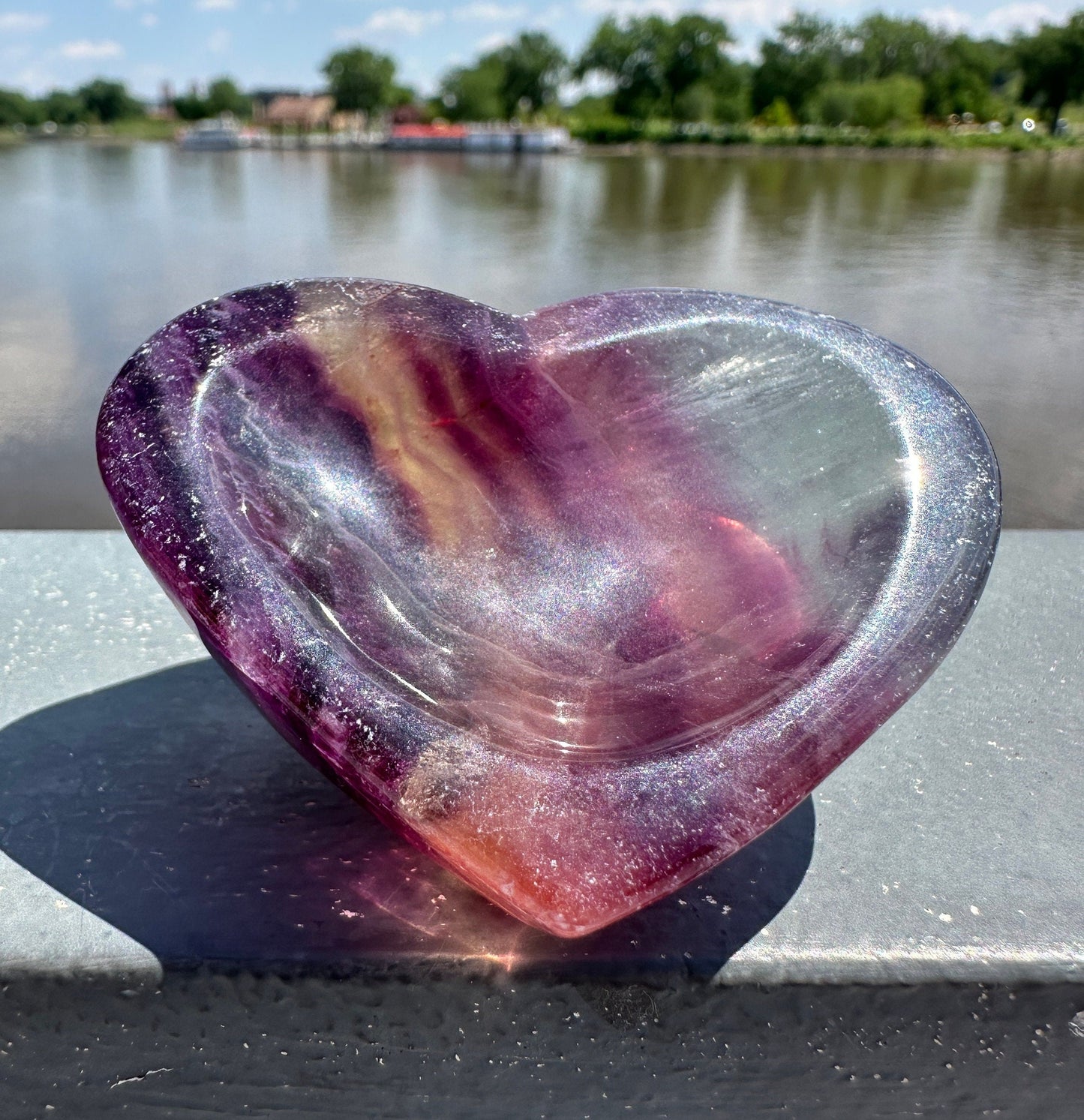 Gorgeous Fluorite Heart Bowl