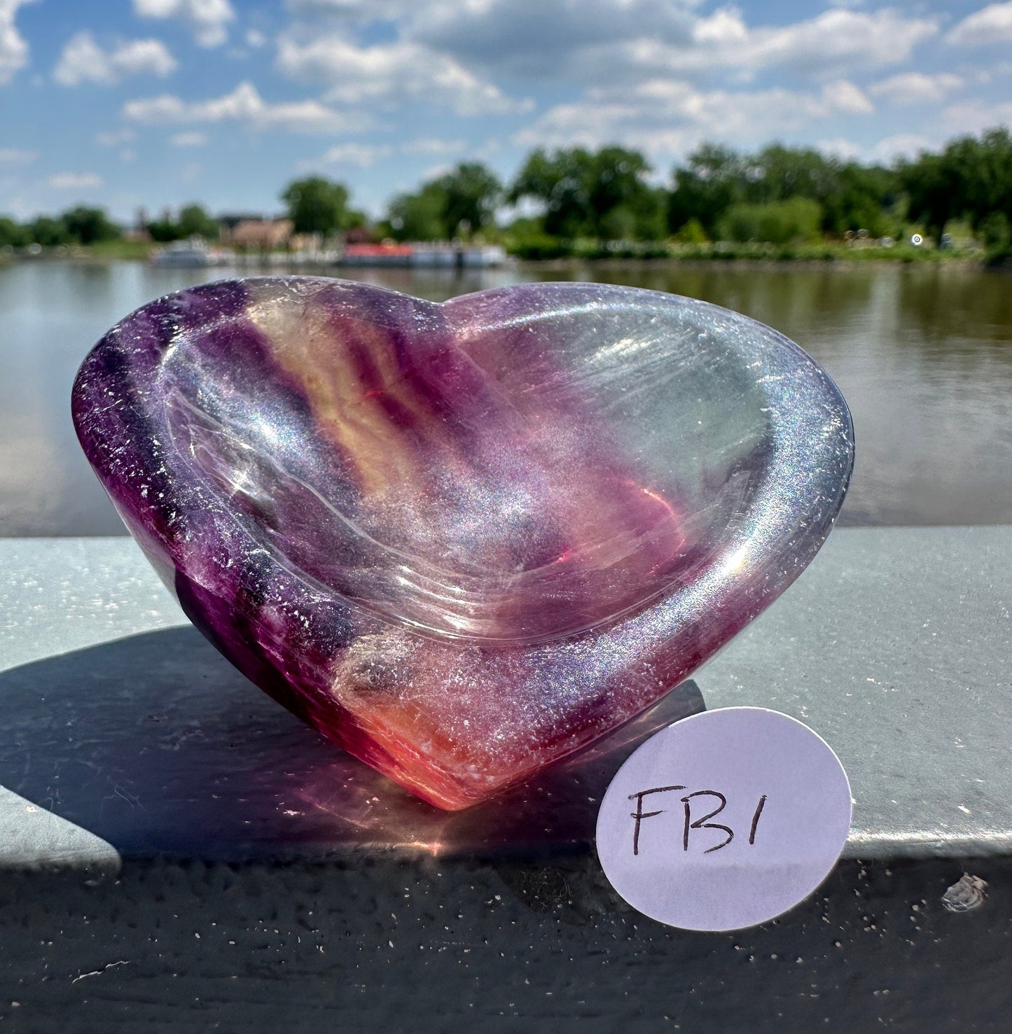 Gorgeous Fluorite Heart Bowl