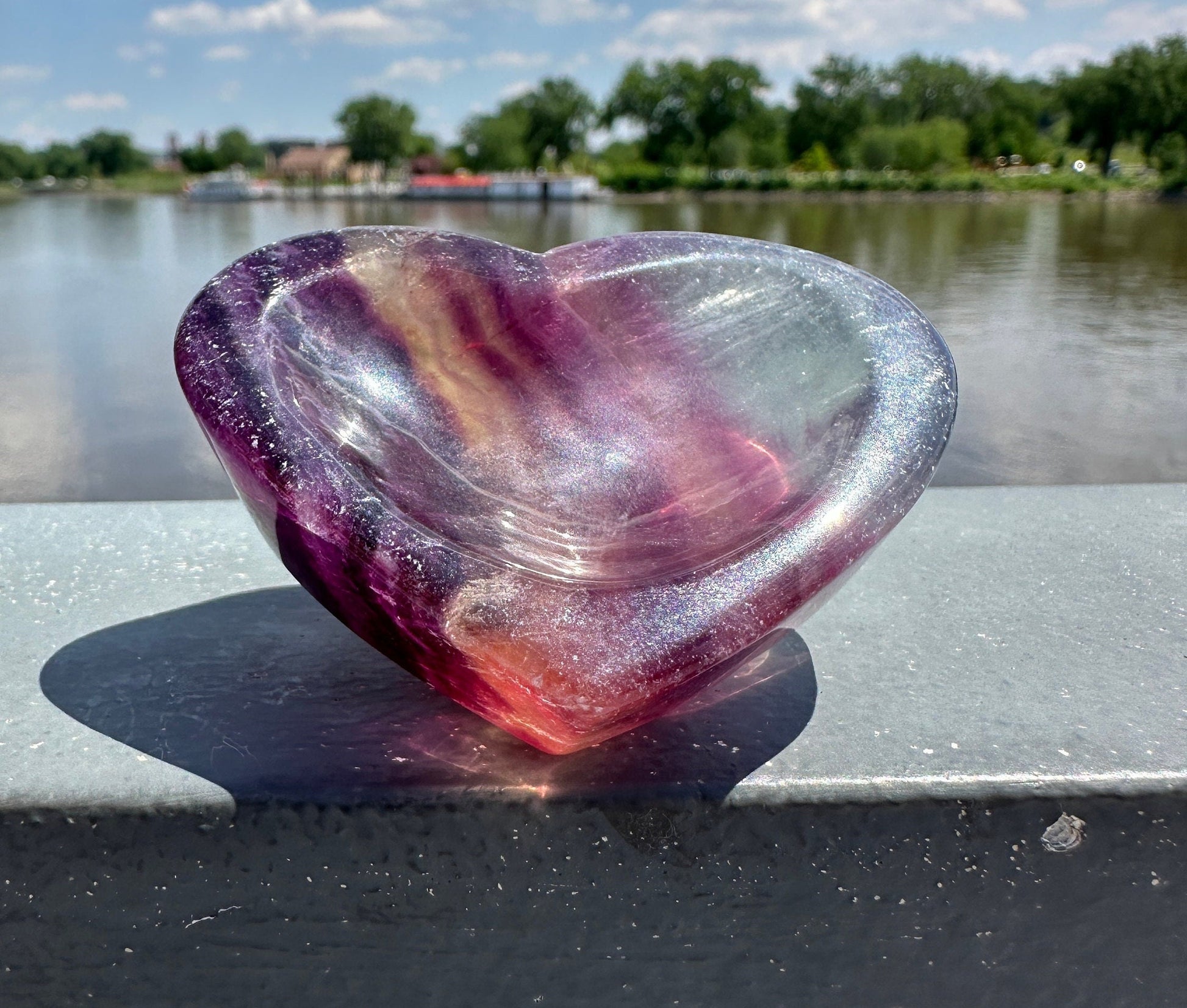 Gorgeous Fluorite Heart Bowl