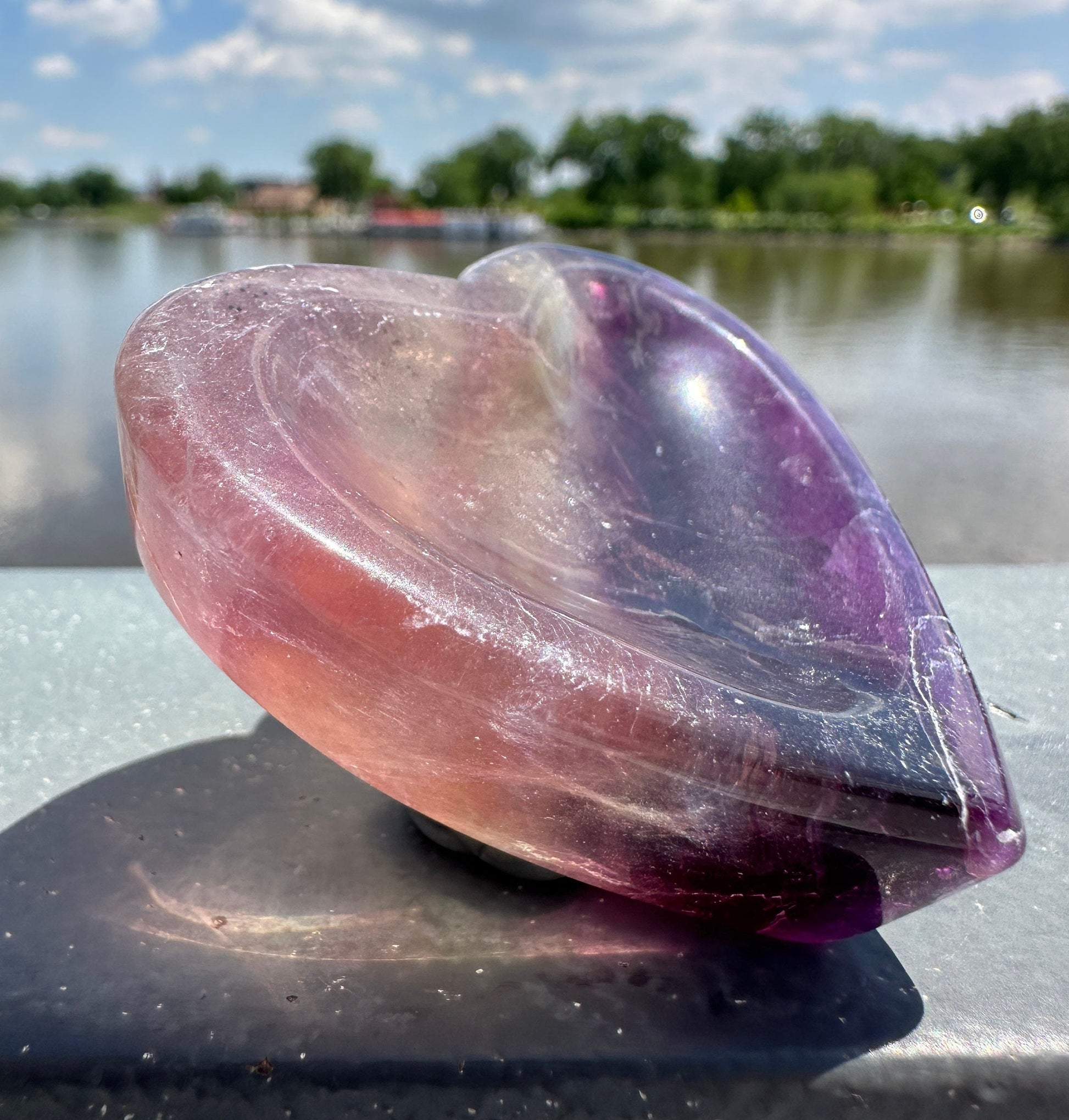 Gorgeous Fluorite Heart Bowl