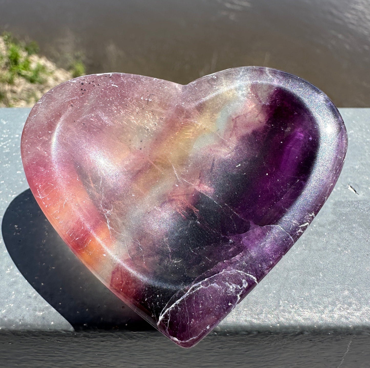 Gorgeous Fluorite Heart Bowl