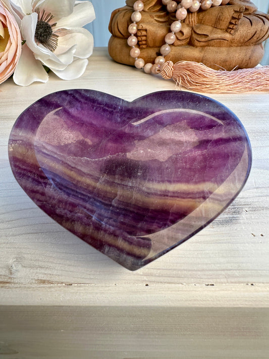 Gorgeous Fluorite Heart Bowl