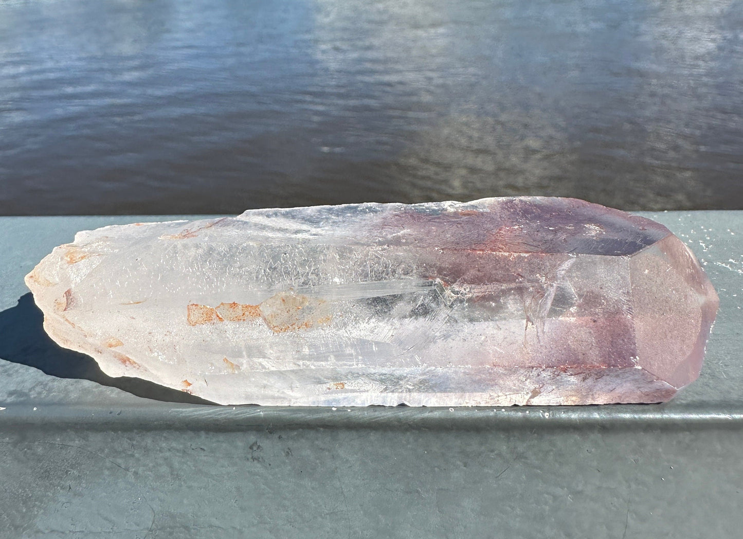 Stunning Rare Raw Strawberry Lemurian Point