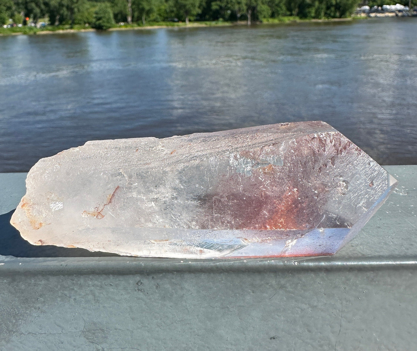 Stunning Rare Raw Strawberry Lemurian Point