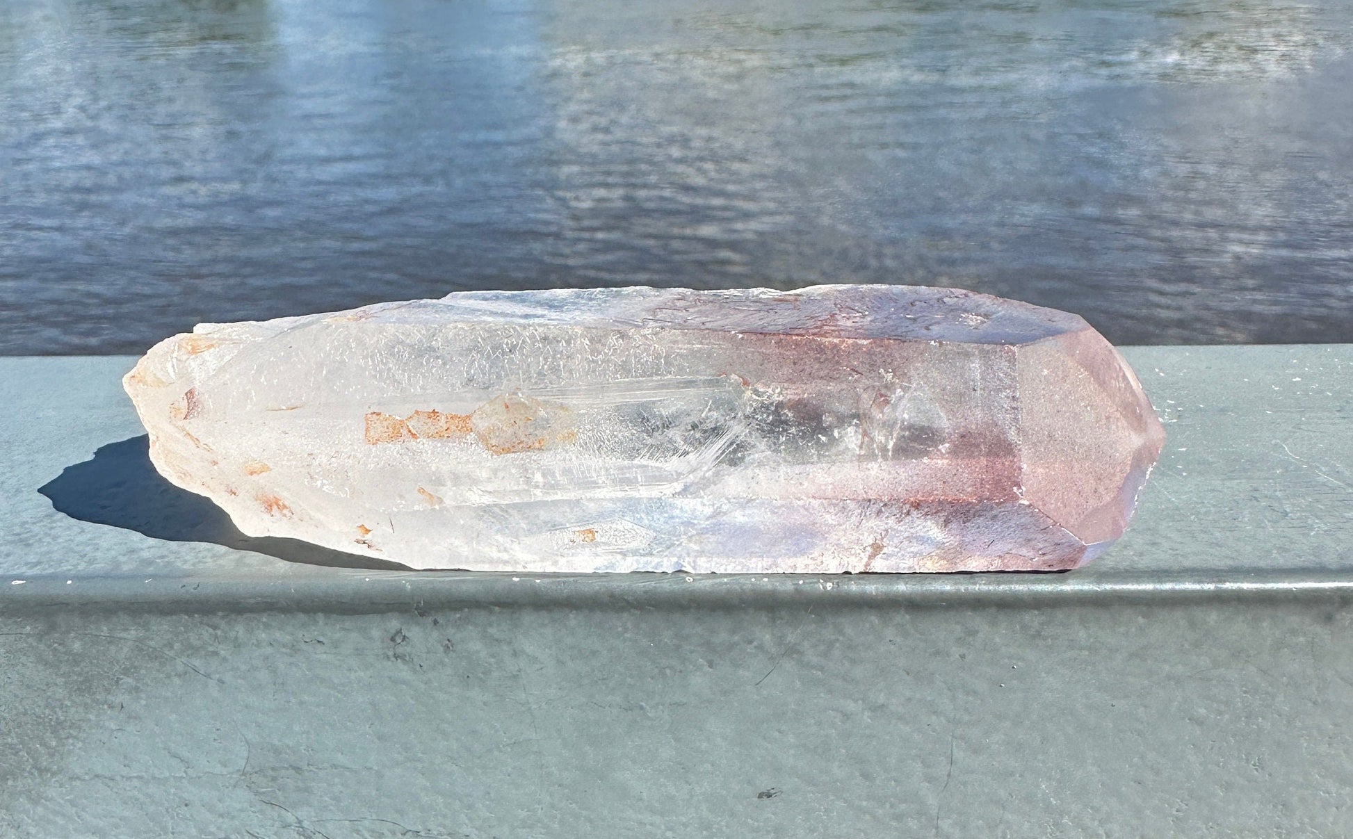 Stunning Rare Raw Strawberry Lemurian Point